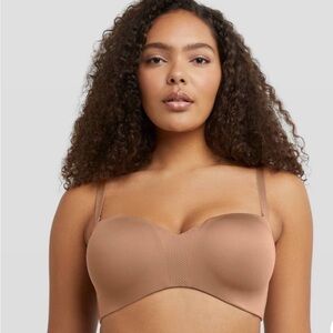 MAIDENFORM SELF EXPRESSIONS WIRELESS STRAPLESS BRA SIZE 40C CHESTNUT